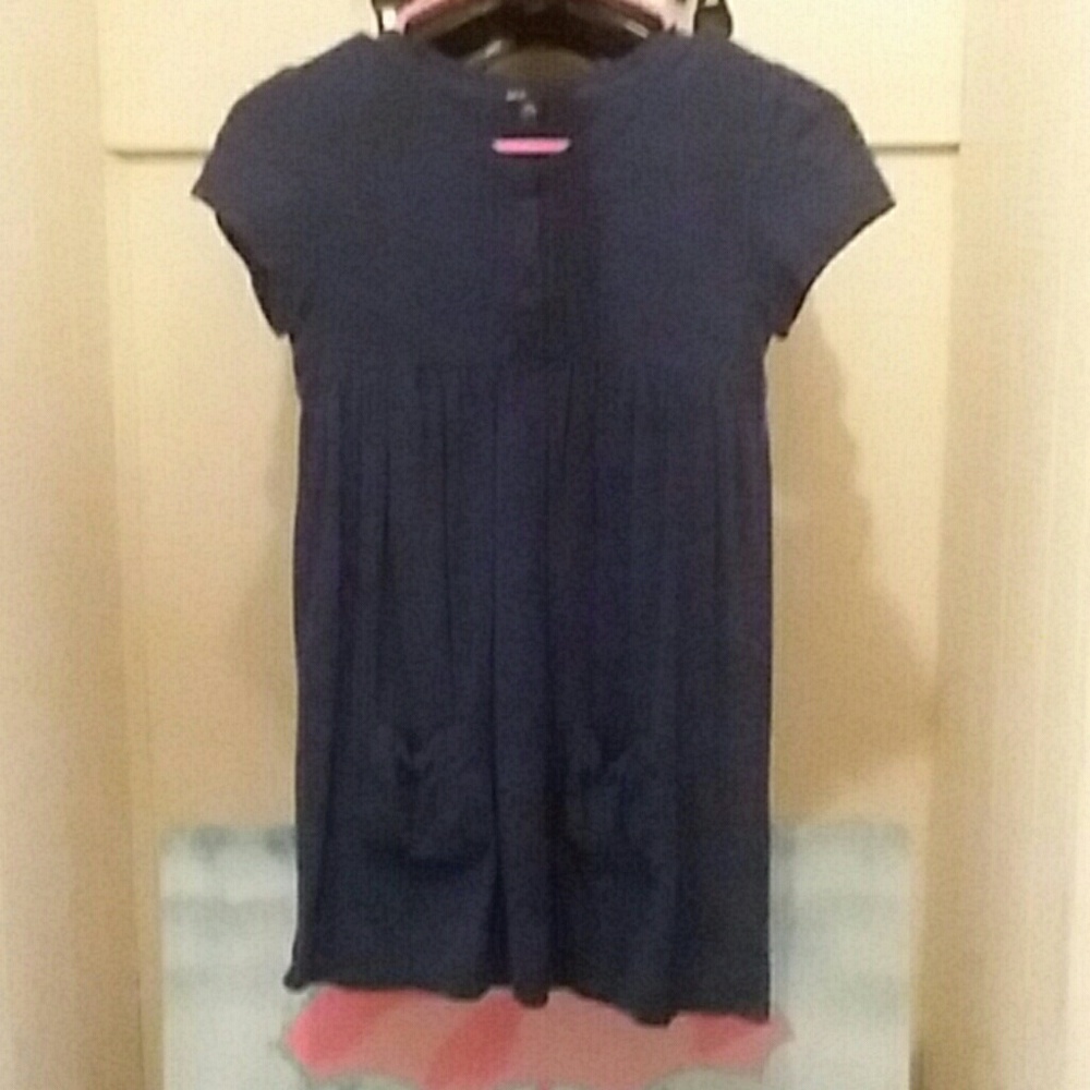 Navy blue school appropriate uniform dress